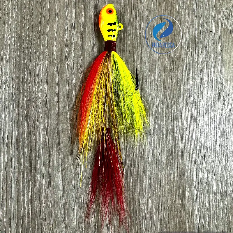 Jig Bucktail Original 3/4 oz (24)g - Verde Amarillo
