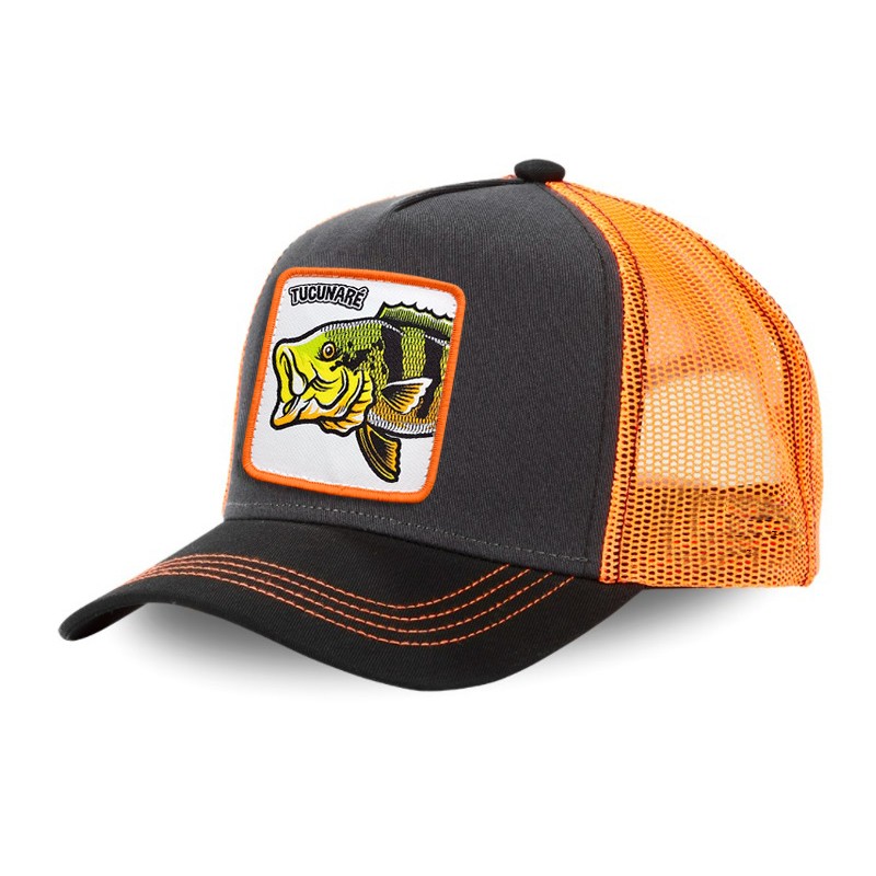 Gorra Malla Remas Tucunare - Gorra Black Orange