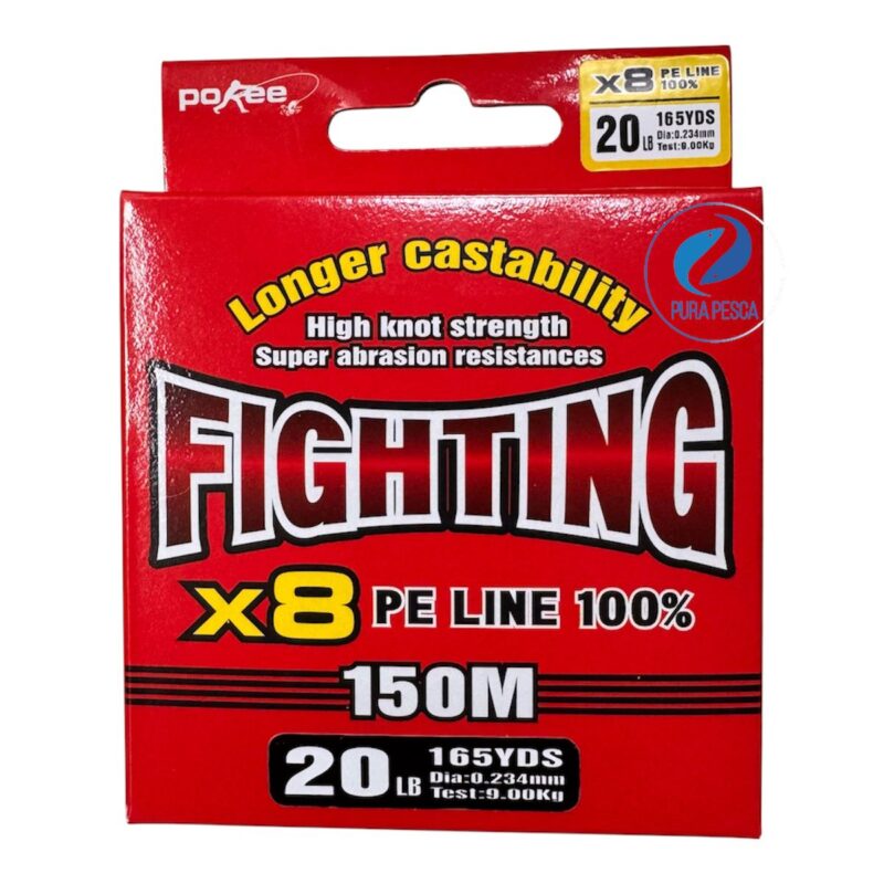 Sedal Trenzado Pokee Fighting X8 - 20 Lbs-165 Yds